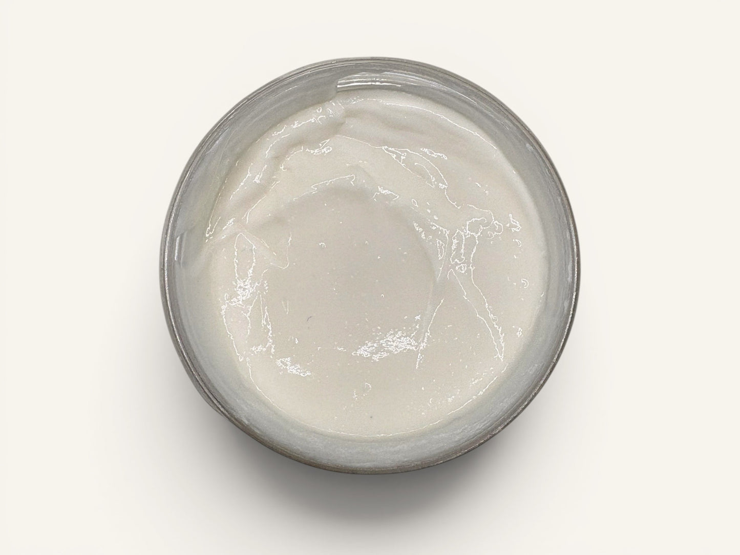 Velvet Bath Bar Velvet Escape body butter in a clear jar, creamy white texture.