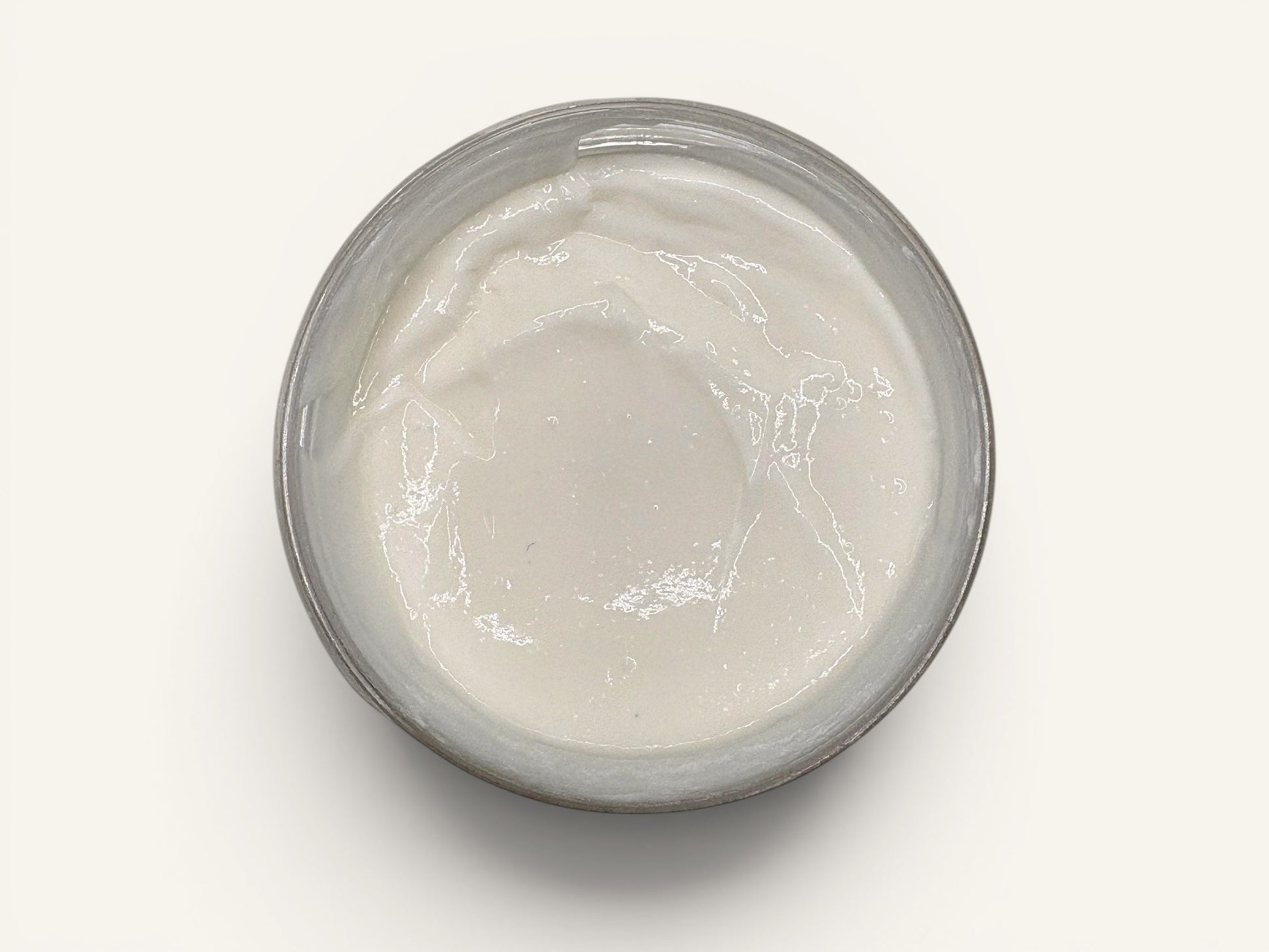 Velvet Bath Bar Velvet Escape body butter in a clear jar, creamy white texture.
